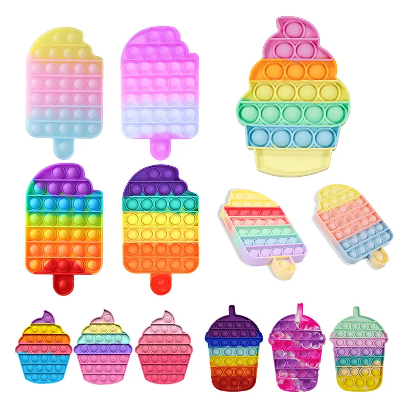 

Радужные игрушки-антистресс с пузырьками, игрушки для взрослых и детей