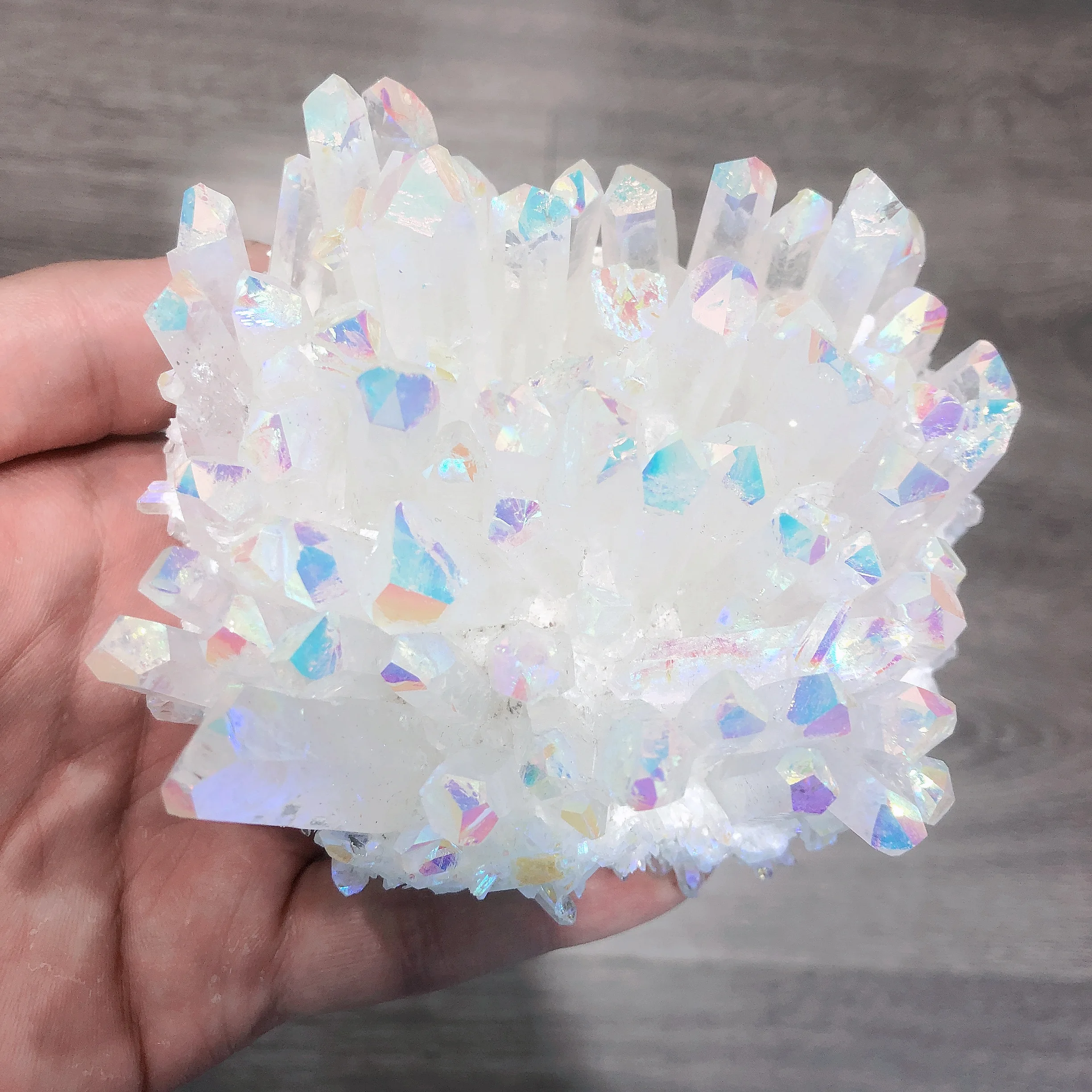 

Plated natural quartz crystal cluster energy free form reiki stone living room home office accessories aquarium decorative gems