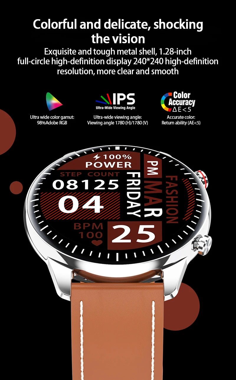 

Sport Smartwatch Waterproof Anti-lost For Android IOS Heart Rate Blood Oxygen Tracker Pedometer Bluetooth Call Watch With Camera