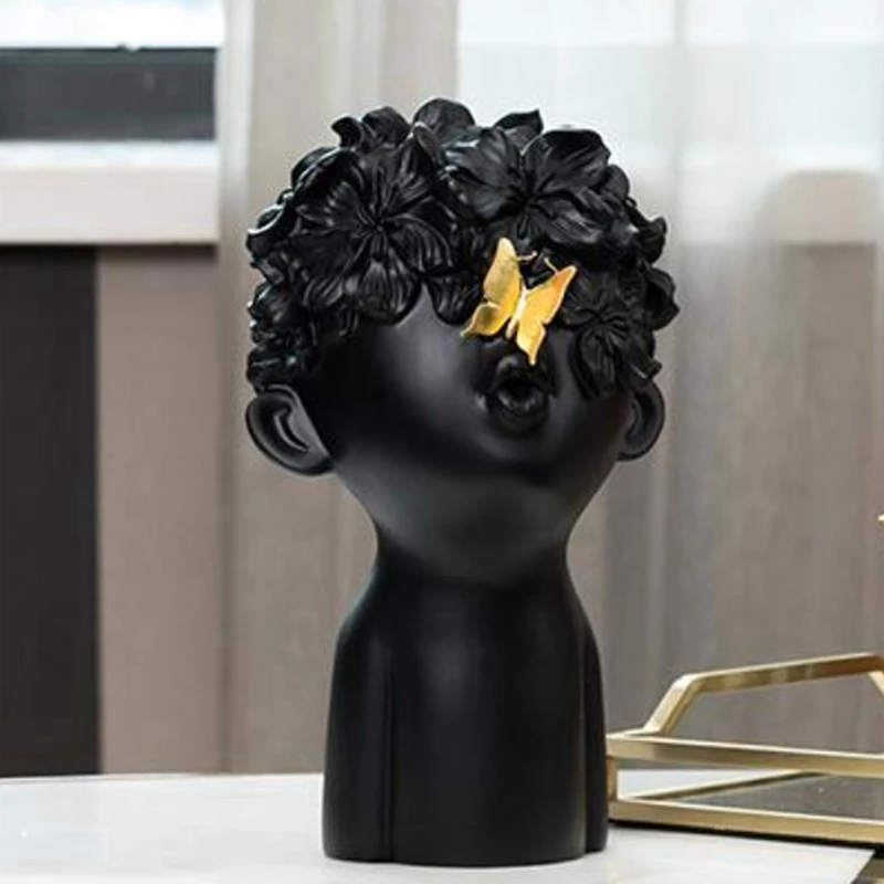 Милая скульптура мальчика минималистичные Статуэтки из смолы для домашнего