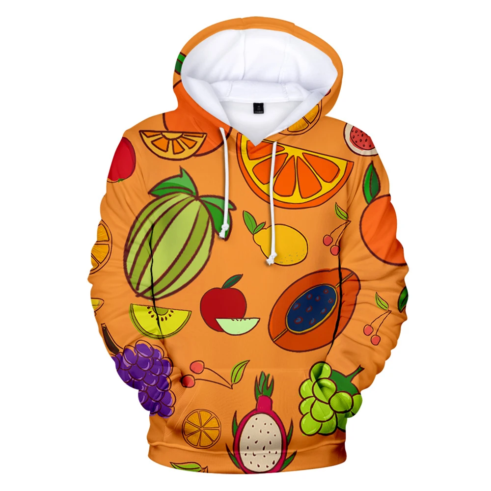 

Мужская/женская новая стильная толстовка с 3D рисунком, Модный пуловер с длинным рукавом, свитшот, худи с 3D рисунком фруктов, Мужская толстов...