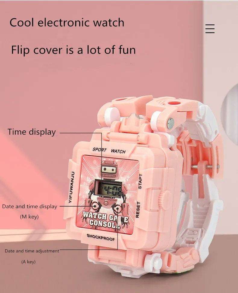 Крутые часы-трансформеры для игр роботов часы детей дошкольного возраста