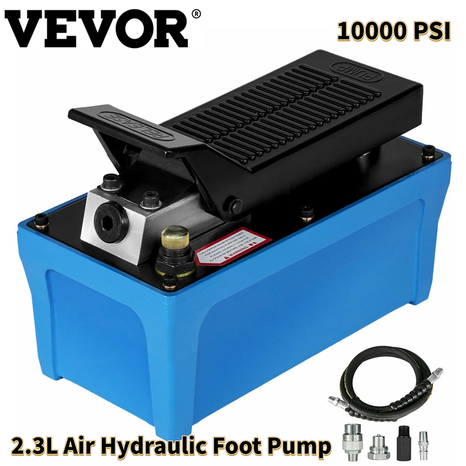 

VEVOR 10000 PSI, воздушный гидравлический насос, одинарное действие для тяжелых машин, снаряжения и перемещения автомобиля