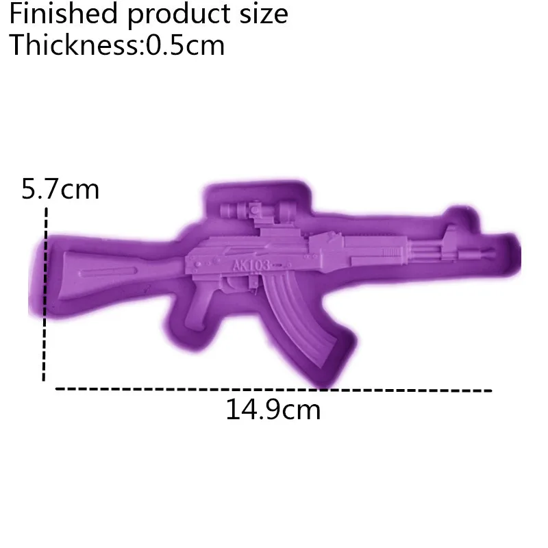 1Pcs Machine gun shape silicone soft candy mold cake decorating tool chocolate Soft Candy Mold | Дом и сад
