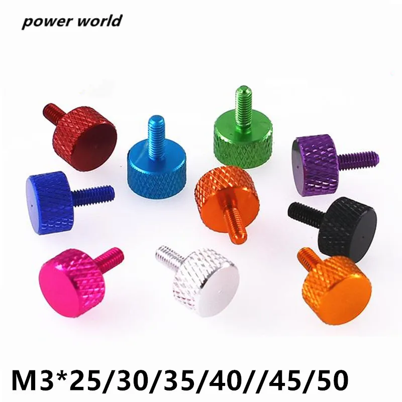 Винты M3 Цветной алюминиевый сплав с плоской головкой и накаткой для самолетов |