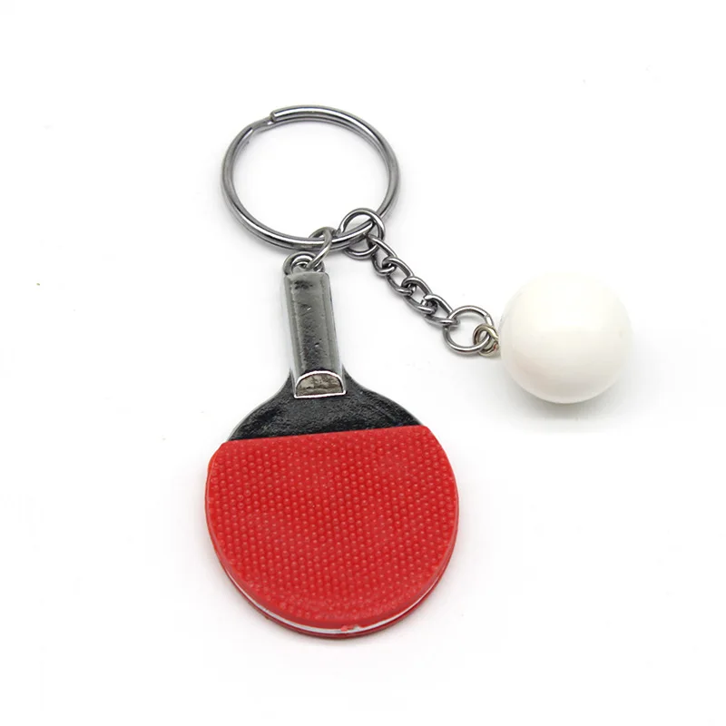 

Table tennis keychain creative metal keychain personalized gift mini table tennis pendant keychain