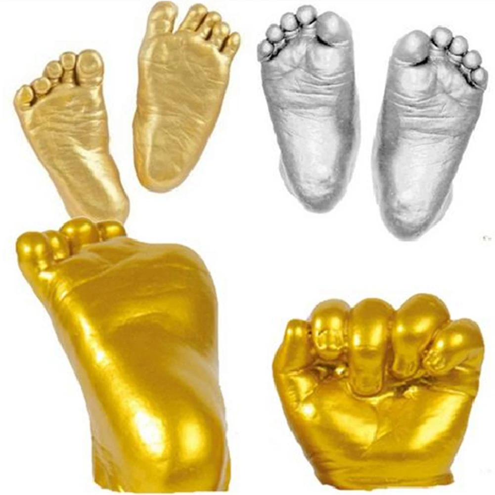 

Baby 3D Hand & Foot Print mold powder Plaster Casting Kit Handprint Footprint Keepsake Gift Baby Growth Memorial #W0