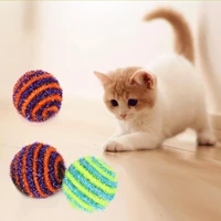 4 5cm cat pet sisal rope weave ball teaser play woven ball chewing rattle scratchs catch toys for cat pet products cat pet sisal