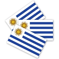 uruguayan flag bumper stickers 3 packs are made of durable waterproof material motorcycle helmet trunk vinyl stickers
