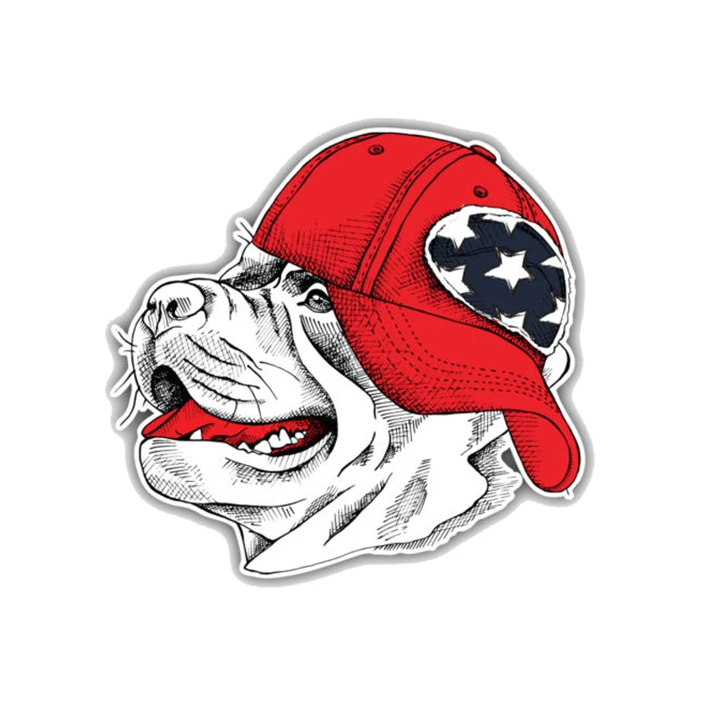 

Cartoon Staffordshire Bull Terrier Dog Head Cap Car Sticker Vinyl Auto Accessories Car Window Car Styling Decal PVC 13cm*13cm