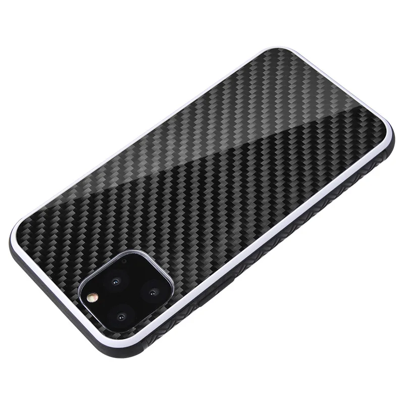 Kevlar Модный чехол для телефона из чистого углеволокна iphone 11 pro max Ультратонкий