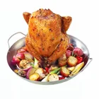 Круглая сковорода для жареной курицы, гриль для индейки, стойка для барбекю, Портативная подставка для барбекю, блюдо для овощей, закусок, наборы кухонных инструментов