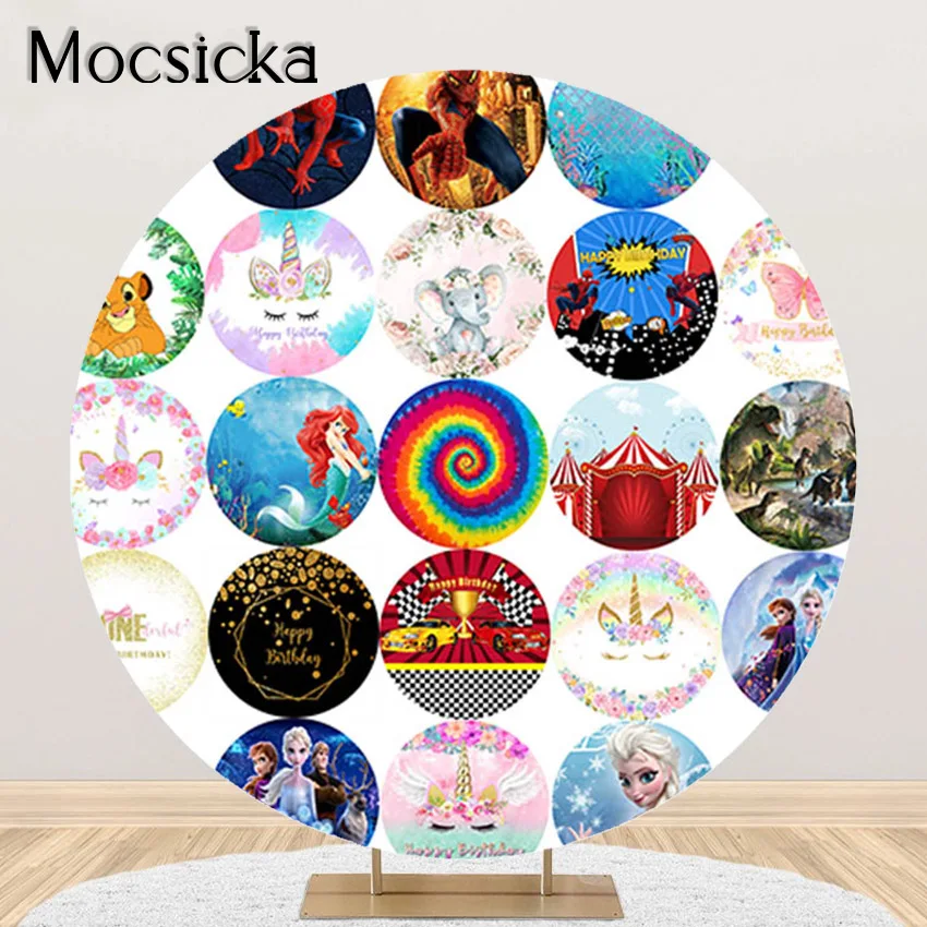

Mocsicka God Bless Backdrop Nature Plants Leaves Baby Baptism First Holy Communion Round Elastic Round Circle Cover Photoshoot