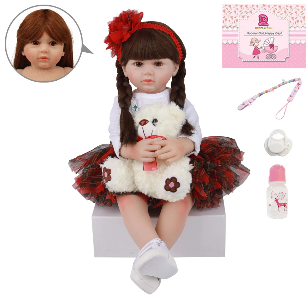 

60CM New Arrival Bebe Reborn Baby Doll 24 Inch Soft Vinyl Cloth Body Doll Toy For Children's Day Gifts Kids Birthday Present