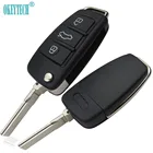 OkeyTech 3-кнопочный складной чехол для ключа дистанционного управления для Audi A6L Q7 A2 A3 A4 A6 A6L A8 TT 2008 2009 2010 2011