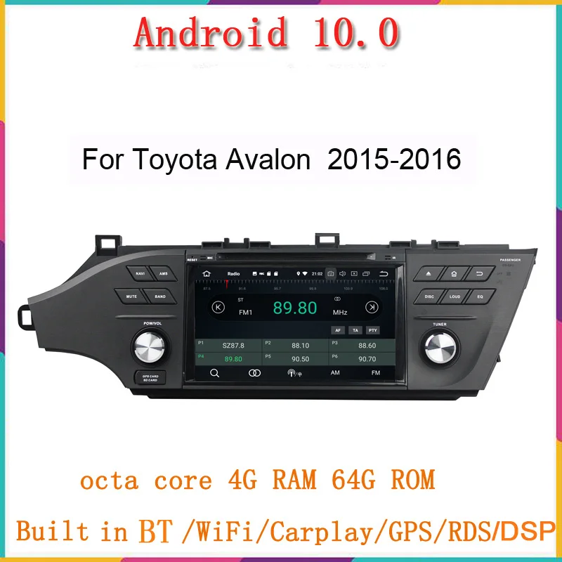 

Автомобильный DVD-плеер 4 + 128G 8core Android 10 для Toyota Avalon 2008-2016 gps-навигация автомобильное радио аудио стерео головное устройство