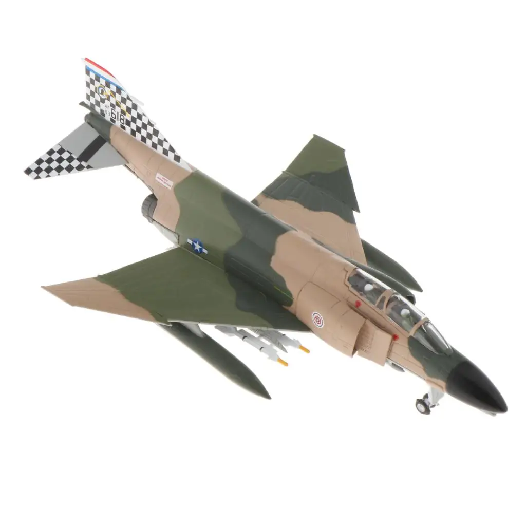 1/100 Масштаб литья под давлением сплава F 4 истребитель фантомный самолет модель