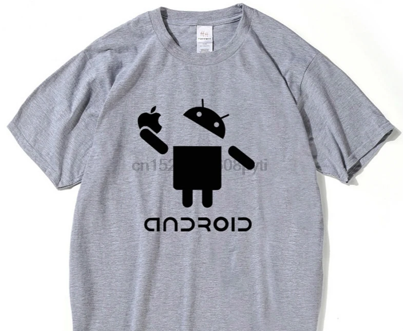 

Hanhent Android Print Men T Shirt Shirts Cool Cotton Tshirt Short Sleeve Summer Streetwear Brand New Swag T Shirts Ta0303