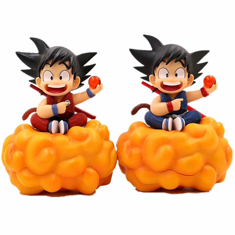 

18CM Dragon Ball Z Monkey King Cute Toy PVC Doll Children's Edition Wukong Sitting on the Cloud Model Collection Anime Doll Toy