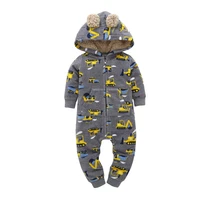 baby girl clothes toddler hooded baby boy clothing thick fleece warm cartoon jumpsuit infant winter baby romper