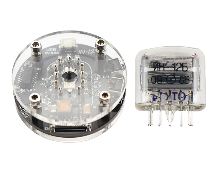 GHXAMP IN-12 Nixie часы RGB Аудио электронные аксессуары DIY одна трубка светящиеся часы micro USB DC5V