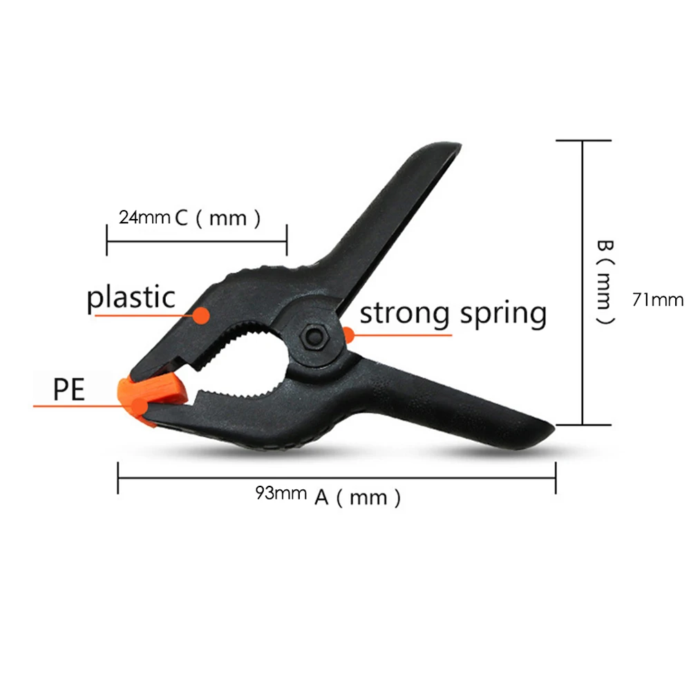 

5/10pcs 2inch Spring Clamps DIY Woodworking Tools Plastic Nylon Clamps For Woodworking Spring Clip Photo Studio Background