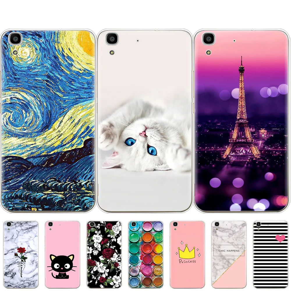 Чехол для huawei honor 4a y6 2015 чехол Силиконовый ТПУ милый Huawei Y6 мягкий бампер fundas etui