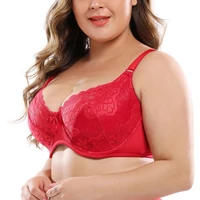 new lace perspective bra embroidery floral bralette plus size bra women lingerie underwire