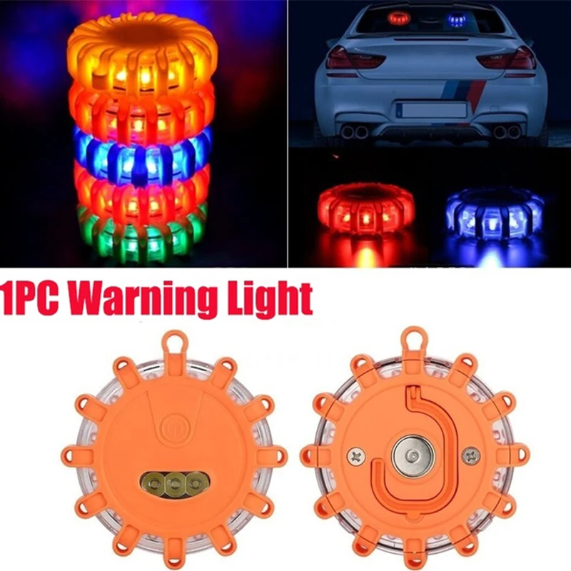 

Car Lights New LED Traffic Warning Lamps Strong Magnetic Adsorb Roof Portable Waterproof Safety Road Emergency Battery Outdoor
