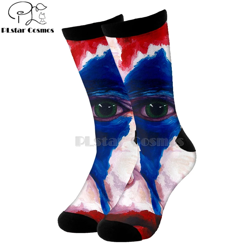 Plstar Cosmos comic dc haha злой Джокер злодей хлопковые носки с 3d принтом из мультфильма высокие носки мужские и женские качественные Joaquin Phoenix-5