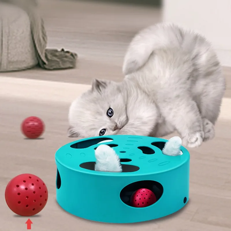 

Pet Cat Toys Catch The Mouse Cat Scratcher A Running Mice and A Scratching Pad Interactive Toys USB Charging Cat Supplies