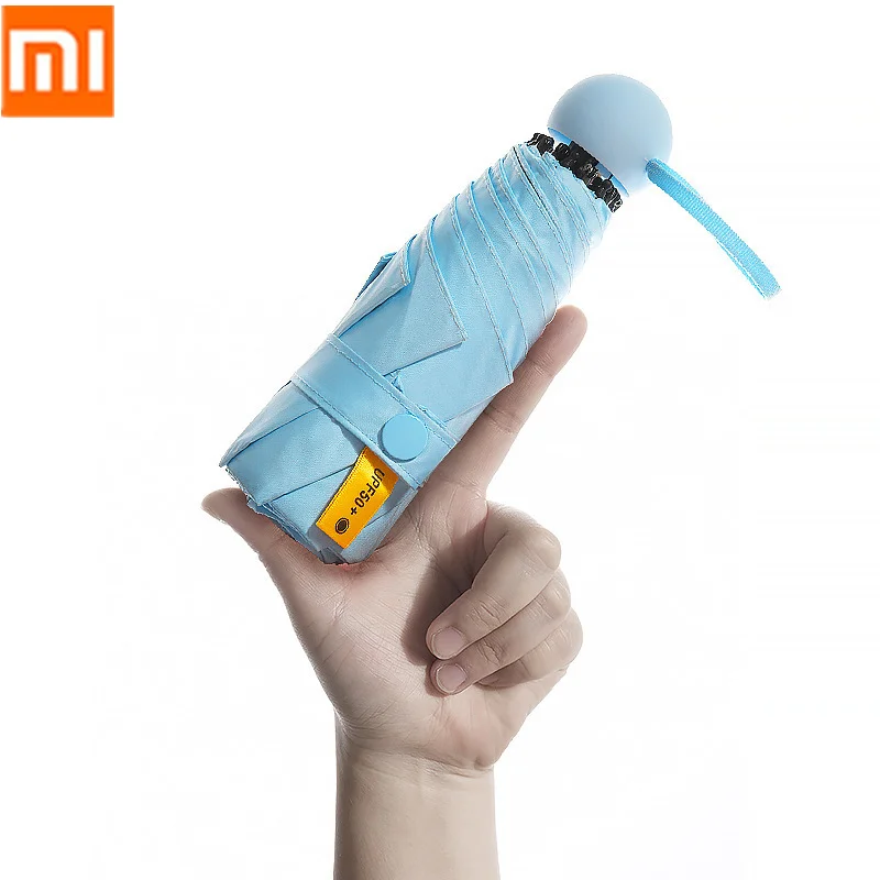 Портативный мини-зонт xiaomi mijia Женский солнцезащитный козырек пять раз против