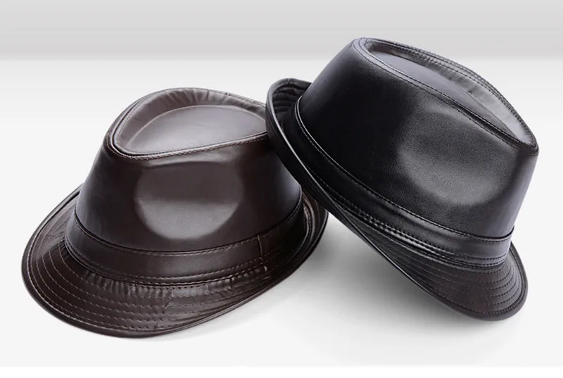 Новая мужская шляпа кожаный Джаз классическое платье с леопардовым принтом