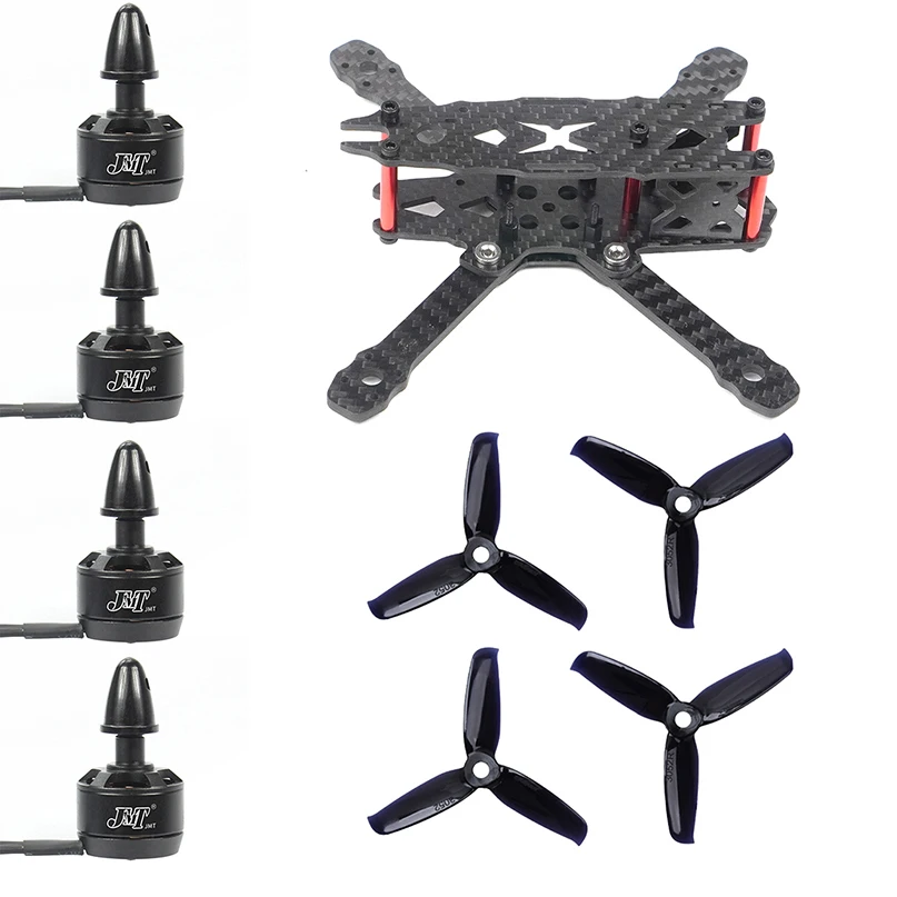 

DIY FS135 135mm Carbon Fiber Frame Kit with 1306 3100KV CW / CCW Brushless Motor 3052 3-blade Propeller for Drone FPV Quadcopter