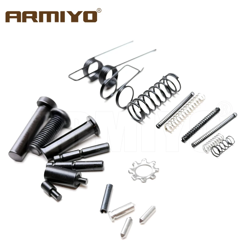 

Armiyo 21pcs/set Enhanced ar 15 Lower Parts Kit 223 / 5.56 Spring Kit Replacement Retaining Pin Pivot Column Hunting Accessories