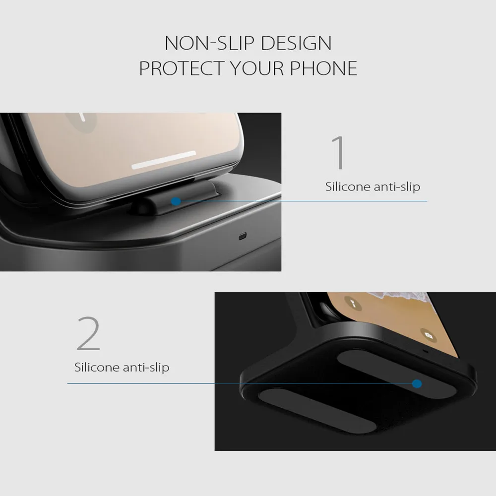 Портативное беспроводное зарядное устройство подставка для iPhone 11 Pro Max X XS XR 8 8 Plus Беспроводная зарядка для samsung Galaxy S9 S10 быстрая Беспроводная зарядка