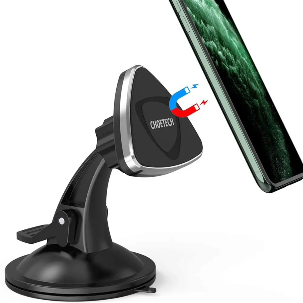 CHOETECH Car Phone Mount Magnetic in Car Phone Holder Suction Cup Car Mount for iPhone Xs MAX/XR/8 for Galaxy Note 10 for Sony