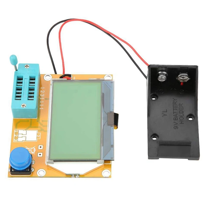LCD Display Graphical Transistor Tester Resistor Inductance Capacitance ESR Meter With Battery Holder LCR-T4 | Инструменты