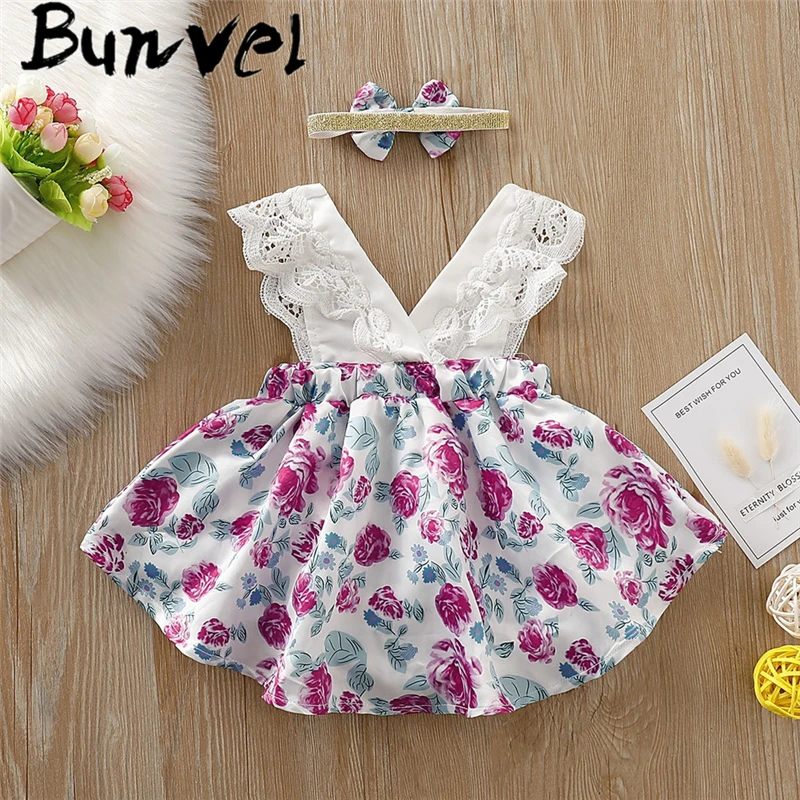 Bunvel/платья для маленьких девочек Детская одежда Детские платья-пачки Свадебные