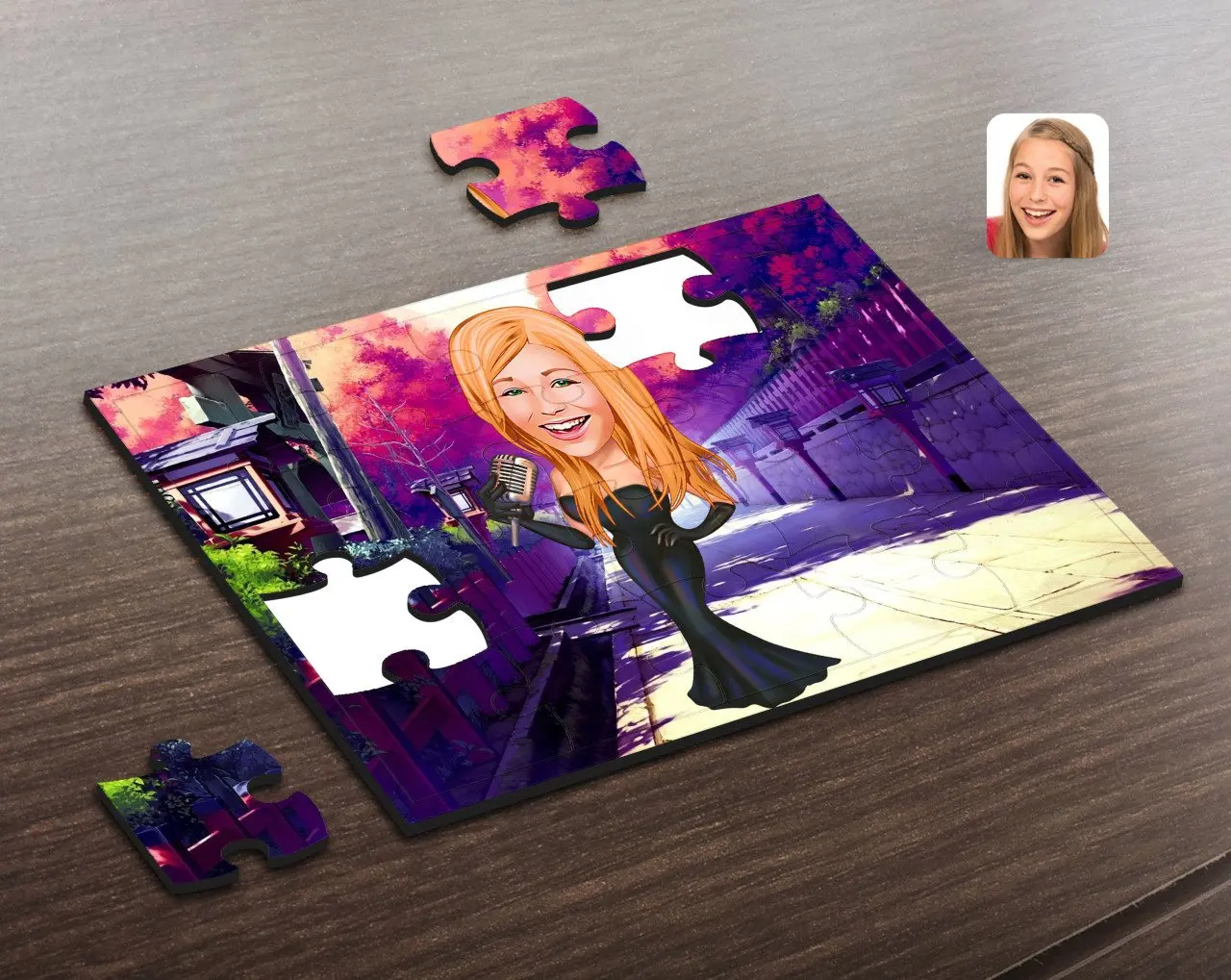 

Персонализированный Деревянный пазл с карикатурой-1