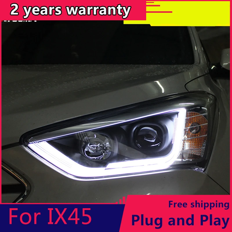 Автомобильный Стайлинг KOWELL для Hyundai IX45 светодиодный ные фары новые SantaFe линзы DRL