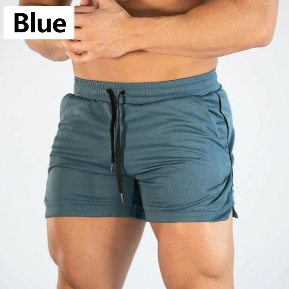 Summer Gyms Workout Male Breathable Mesh Quick Dry Sportswear Jogger Beach Solid Shorts Men Fitness Bodybuilding Shorts maamgic sweat shorts