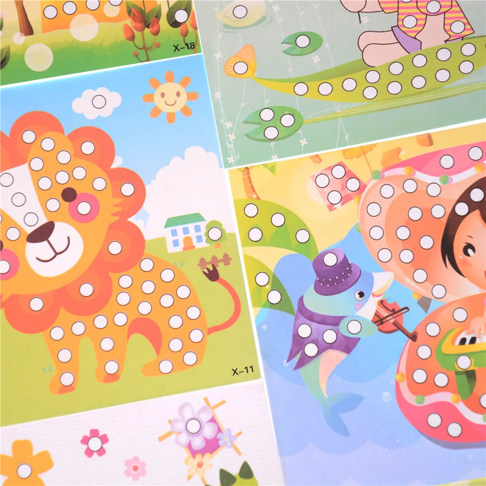 

New Baby Kid DIY Diamond Sticker Handmade Crysta Paste Painting Mosaic Puzzle Toys Educational Puzzle Gift