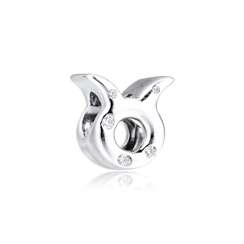 CKK Таурус кулоны со знаками Зодиака 925 Оригинальный Fit Pandora браслет из