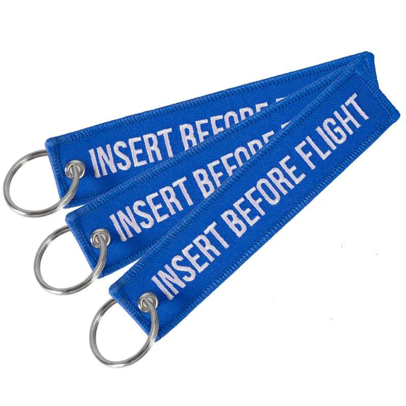 

3 шт./лот вставка перед полетом брелок ювелирные изделия брелок для авиационных подарков Брелки с вышивкой синий OEM брелок для ключей