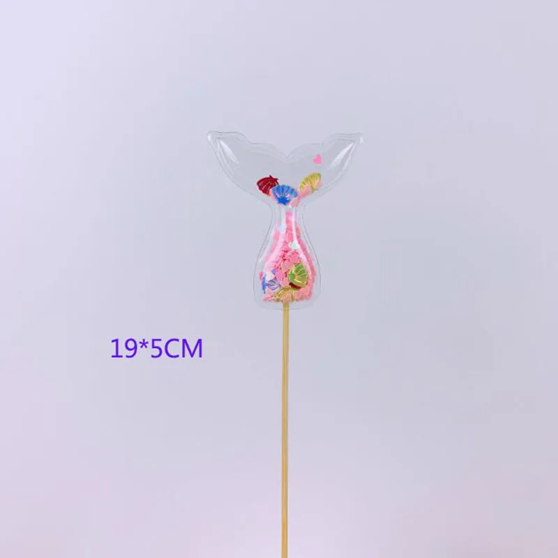17 Bling Fairy PVC Cake Topper Unicorn Love Crown Cloud Shiny Flamingo Cupcake Topper for Wedding Birthday Party Cake Decorations - Цвет: 17