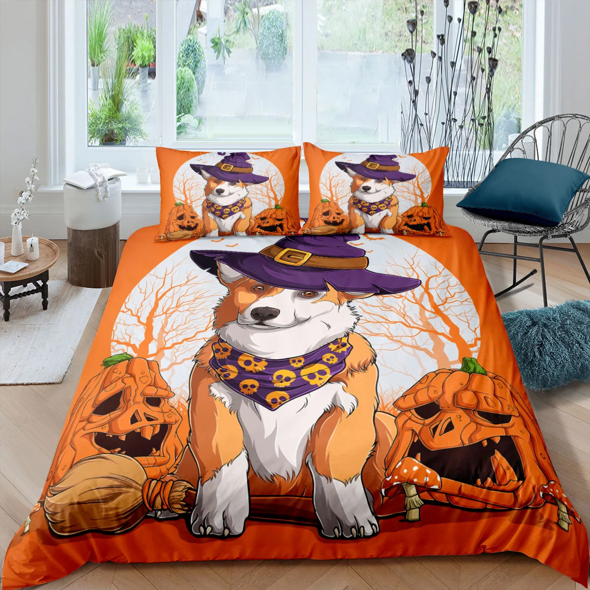 Домашний роскошный 3d комплект постельного белья в виде скелета на Хэллоуин