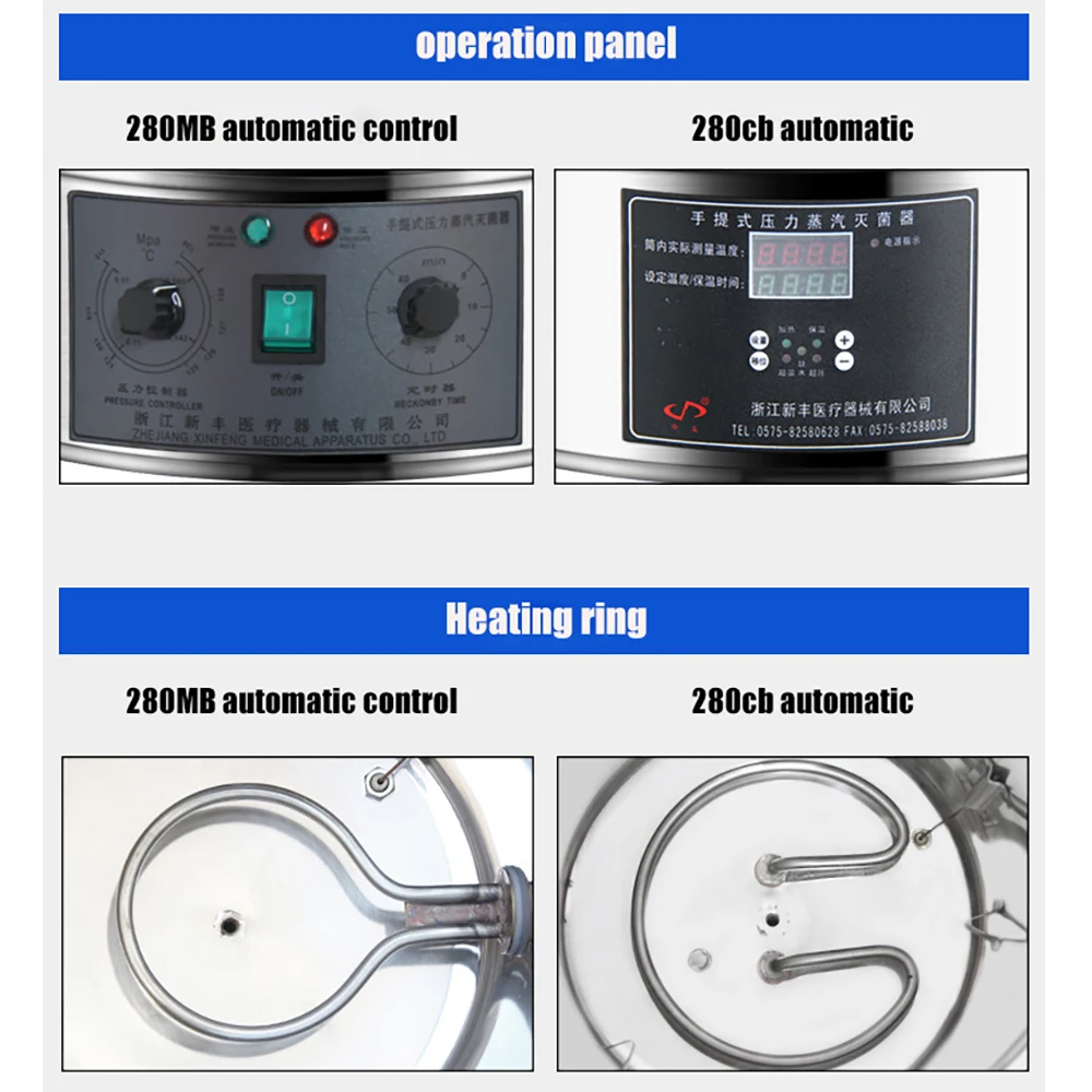 18л Портативный стерилизатор высокого давления из нержавеющей стали паровой пар
