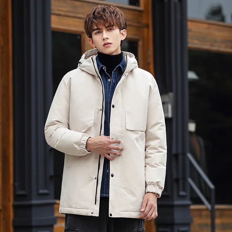Couple's down jacket man and women  thickening Winter new Canadian trend white duck down men's parker cargo couple
