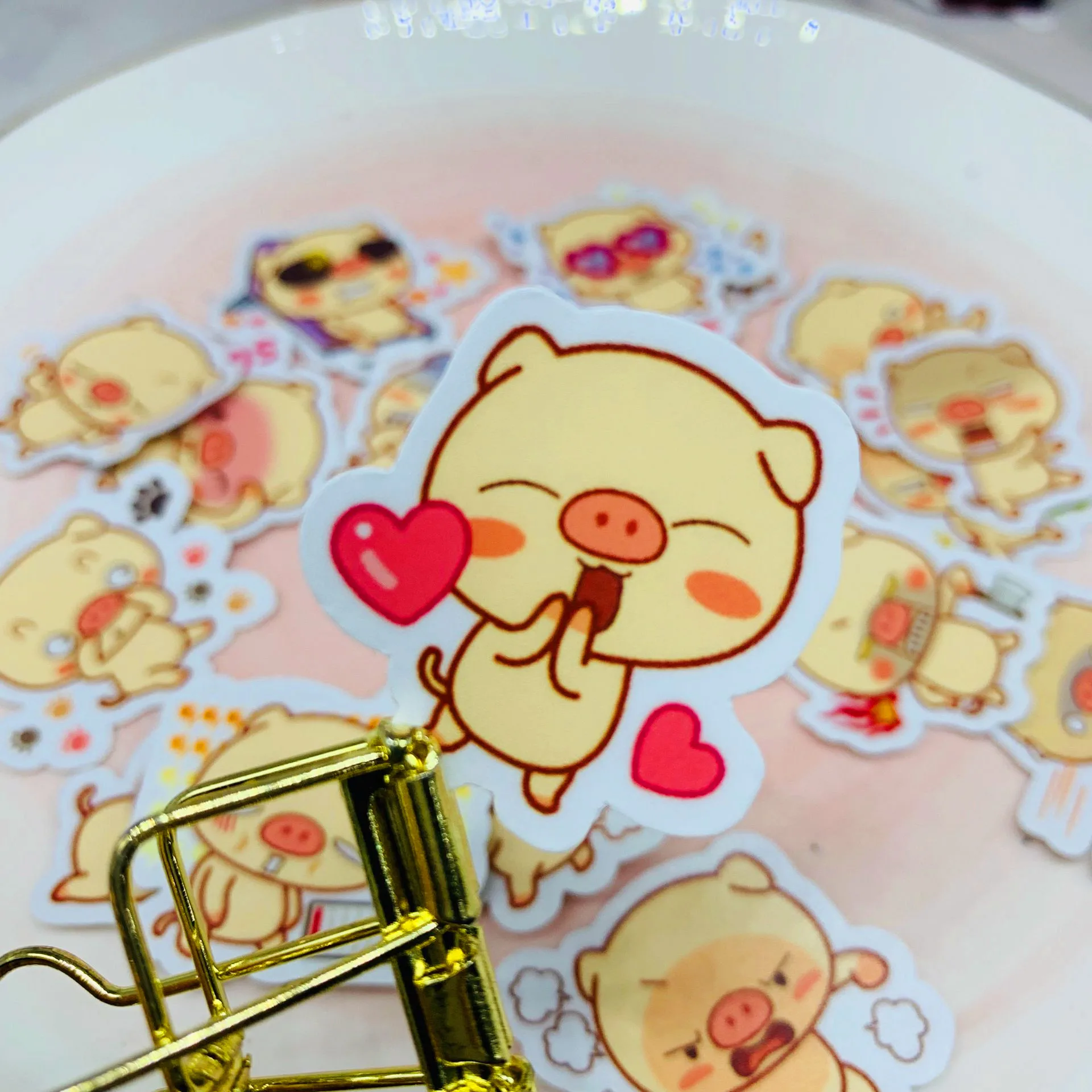 40 шт. бумажные наклейки в виде свиньи|Наклейки для творчества| |